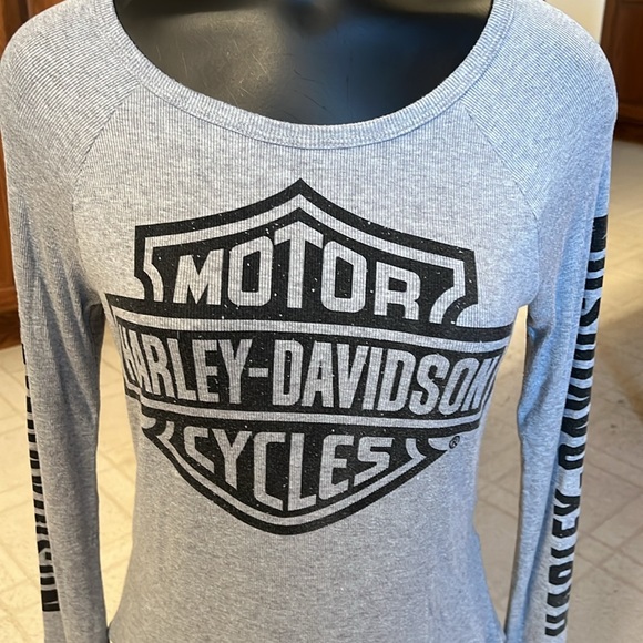 Harley Davidson women’s ribbed long sleeve. Size medium. - Picture 2 of 6